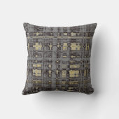 ペイドモダングレーとベージュデザイン クッション (裏面)