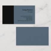 ペイネズグレーブラックプレーンシンプルビジネスカード 名刺 (正面/裏面)