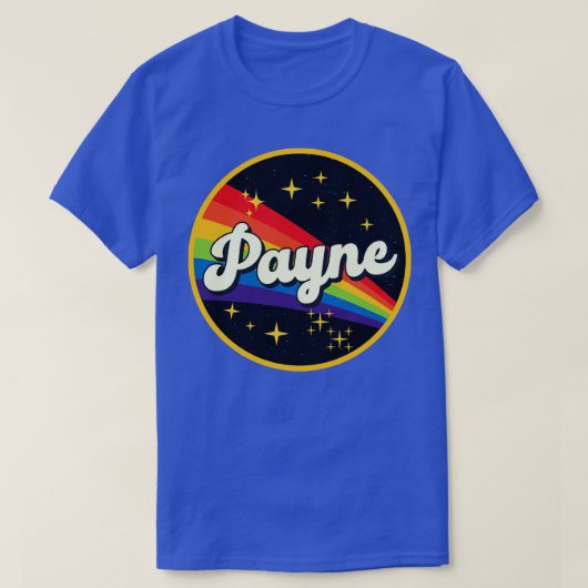 ペイネレインボーイン宇宙ヴィンテージスタイル Tシャツ (デザイン正面)