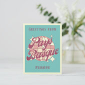 ペイバスクフランスバケーションレトロポストカード ポストカード (スタンド正面)