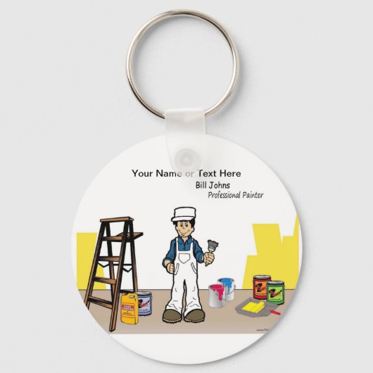 ペイパーソナライズされたター – 男性の漫画 キーホルダー (正面)