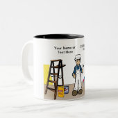 ペイパーソナライズされたター – 男性の漫画 ツートーンマグカップ (正面左)