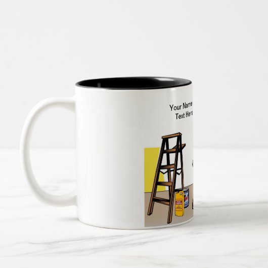 ペイパーソナライズされたター – 男性の漫画 ツートーンマグカップ (左)
