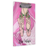 ペイパーソナライズされたルと白の大理石 クリップボード (右)