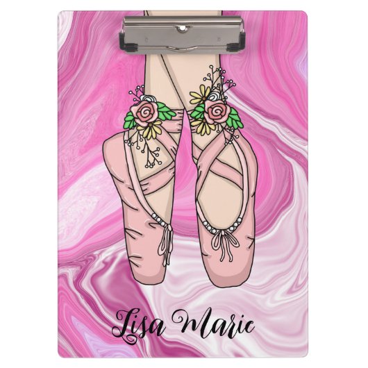 ペイパーソナライズされたルと白の大理石 クリップボード (正面)