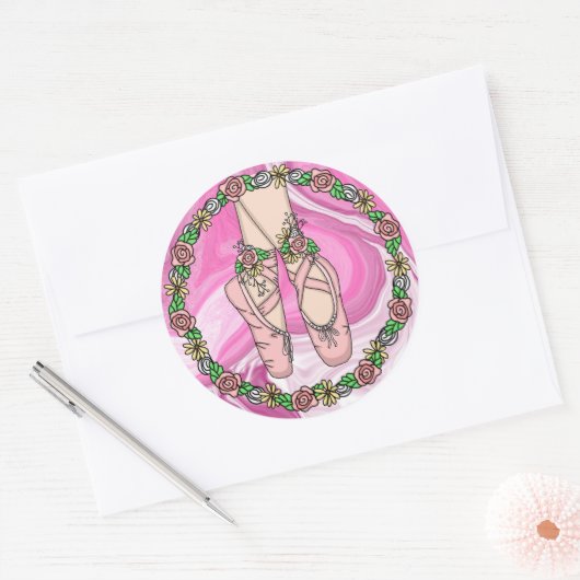 ペイパーソナライズされたルと白の大理石 ラウンドシール (封筒)