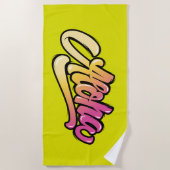 ペイファンキード |ゴールデンイエローアロハ ビーチタオル (正面)