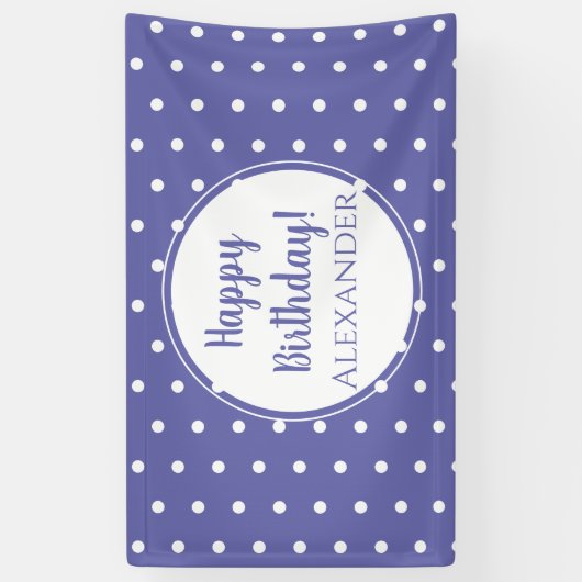 ペイモダンンクル水玉模様ハッピーバースデー 横断幕 (縦)