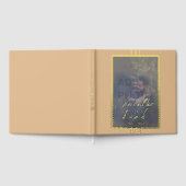 ペイモダンー・ベージュ写真のホイル結婚ゲストブック ゲストブック (全面)
