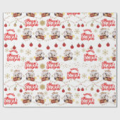 ペイモンクリスマスをテーマにしたギフトラッパー ラッピングペーパー (フラット)