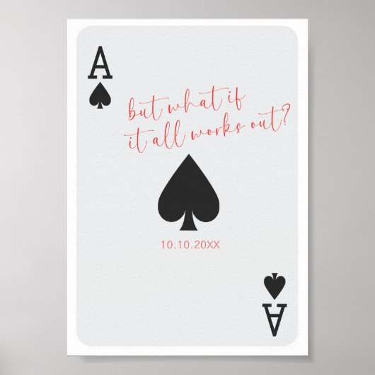 ペイリングカード記念ギフトエーススペード ポスター (正面)