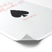 ペイリングカード記念ギフトエーススペード ポスター (角)