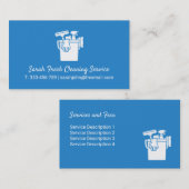 ペイルクリーニングサービスでのクリーニング用品 名刺 (正面/裏面)