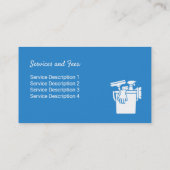 ペイルクリーニングサービスでのクリーニング用品 名刺 (裏面)