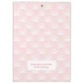 ペイルピンク&ホワイトアートデコパターン クリップボード (裏面)