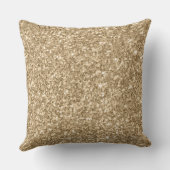 ペイルモダン金ゴールドグリッターテクスチャプリント クッション (裏面)