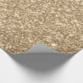 ペイル金ゴールドグリッターテクスチャプリント ラッピングペーパー (角)
