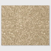 ペイル金ゴールドグリッターテクスチャプリント ラッピングペーパー (フラット)
