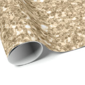 ペイル金ゴールドグリッターテクスチャプリント ラッピングペーパー (ロールコーナー)