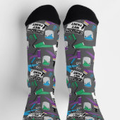 ペインタデコレータパターン（の模様が）あるー ソックス (上部)