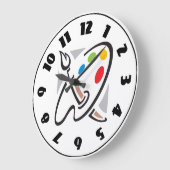 ペインタパレット時計 ラージ壁時計 (傾斜)
