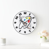 ペインタパレット時計 ラージ壁時計 (ホーム)