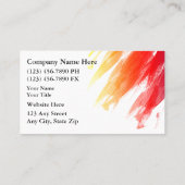 ペインタビジネスカードデザインテンプレート 名刺 (裏面)