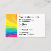 ペインタビジネスカードモダンデザイン 名刺 (正面)