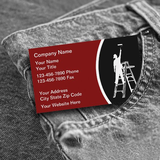 ペインタビジネスカードモダンデザイン 名刺