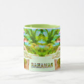 ペインタリートロピカルバハマ諸島ビーチシーン マグカップ (中央)