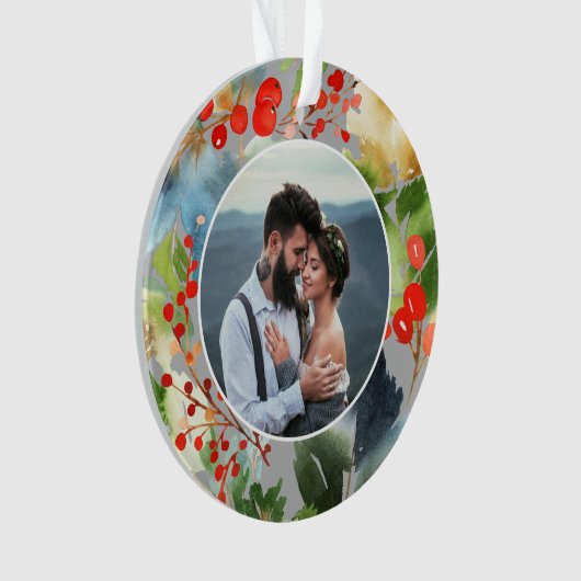 ペインタリー水彩 |ホリデーフォトオーナメント オーナメント (正面)