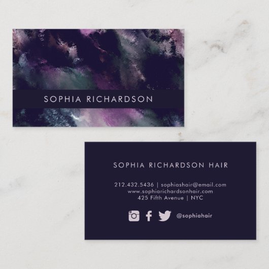 ペインタリー|ムーディモダンーダークスト絵を描ローク 名刺 (正面/裏面)