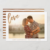 ペインタリー・ラブ |バレンタインデーのフォトカード |金ゴールド シーズンカード (正面/裏面)