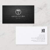 ペインタローラーブラシアイコンつや消しメタル技術 名刺 (正面/裏面)