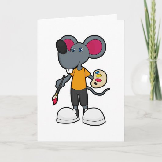 ペインターとしてマウ絵を描スとブラシ カード (正面)