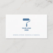 ペインターとデコレーターのロゴを追加海軍文字 名刺 (正面)