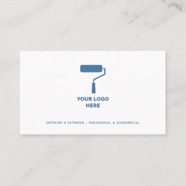 ペインターとデコレーターのロゴを追加海軍文字 名刺