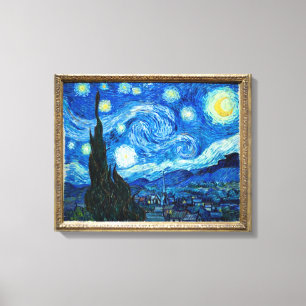 ペインターによるフィンセント・ファン・ゴッホ星明かりの夜絵画 キャンバスプリント