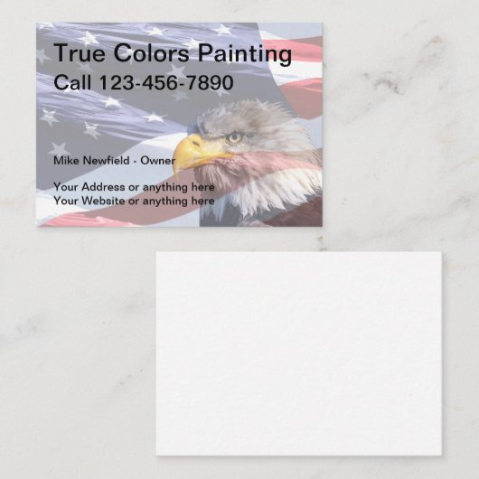 ペインターのアメリカのテーマ 名刺 (正面/裏面)