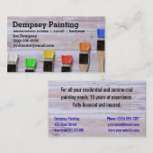 ペインターのカラフルな絵筆 名刺 (正面/裏面)