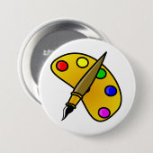 ペインターのカラーパレットボタン 缶バッジ (正面&裏面)