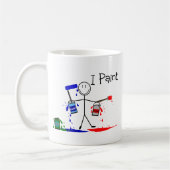 ペインターのギフト"私は"デザイン棒人間たちの絵を描きます コーヒーマグカップ (左)