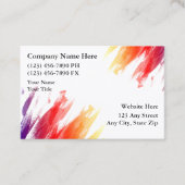 ペインターのシンプルなレイアウトおよびカラフルなデザイン 名刺 (正面)