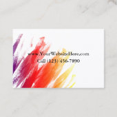 ペインターのシンプルなレイアウトおよびカラフルなデザイン 名刺 (裏面)