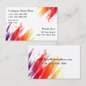 ペインターのシンプルなレイアウトおよびカラフルなデザイン 名刺 (正面/裏面)