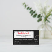 ペインターのペンキローラーの絵画 名刺 (スタンド正面)