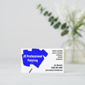 ペインターのペンキローラーの絵画 名刺 (スタンド正面)