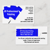 ペインターのペンキローラーの絵画 名刺 (正面/裏面)