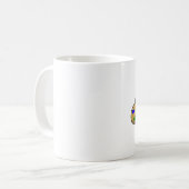 ペインターのペンギン-白いコーヒー・マグ コーヒーマグカップ (正面左)
