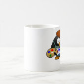 ペインターのペンギン-白いコーヒー・マグ コーヒーマグカップ (中央)